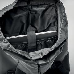 Vue Sac à dos Polyester 190T - Eiger de couleur noir| Krokrodeal