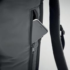 Vue Sac à dos Polyester 190T - Eiger de couleur noir| Krokrodeal