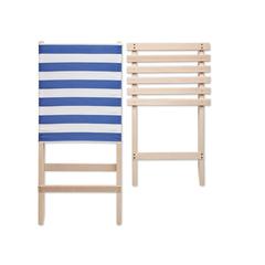 Vue Chaise de plage pliable en bois - Marinero de couleur bleu| Krokrodeal
