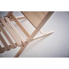 Vue Chaise de plage pliable en bois - Marinero de couleur marron| Krokrodeal