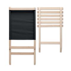 Vue Chaise de plage pliable en bois - Marinero de couleur noir| Krokrodeal