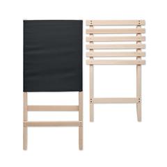 Vue Chaise de plage pliable en bois - Marinero de couleur noir| Krokrodeal