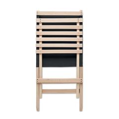 Vue Chaise de plage pliable en bois - Marinero de couleur noir| Krokrodeal