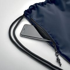 Vue Grand sac à cordon 300D RPET - Night de couleur bleu| Krokrodeal