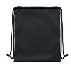 Vue Grand sac à cordon 300D RPET - Night de couleur noir| Krokrodeal