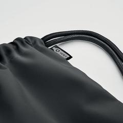 Vue Grand sac à cordon 300D RPET - Night de couleur noir| Krokrodeal