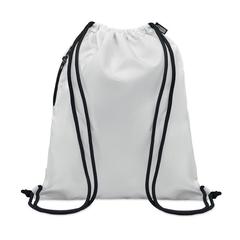 Vue Grand sac à cordon 300D RPET - Night de couleur blanc| Krokrodeal