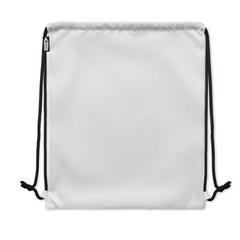Vue Grand sac à cordon 300D RPET - Night de couleur blanc| Krokrodeal