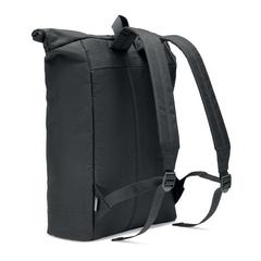 Vue Sac à dos enroulable RPET 600D - Napa de couleur noir| Krokrodeal
