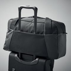 Vue Sac de sport en 300D ripstop - Grenoble de couleur noir| Krokrodeal