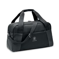 Vue Sac de sport en 300D ripstop - Grenoble de couleur noir| Krokrodeal