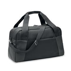 Vue Sac de sport en 300D ripstop - Grenoble de couleur noir| Krokrodeal