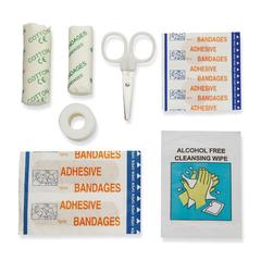 Vue Trousse de secours mousqueton - Minidoc de couleur rouge| Krokrodeal