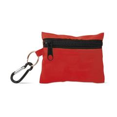 Vue Trousse de secours mousqueton - Minidoc de couleur rouge| Krokrodeal