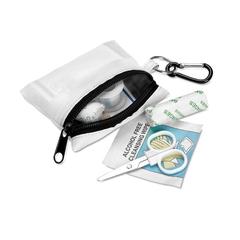 Vue Trousse de secours mousqueton - Minidoc de couleur blanc| Krokrodeal