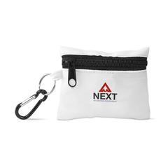 Vue Trousse de secours mousqueton - Minidoc de couleur blanc| Krokrodeal