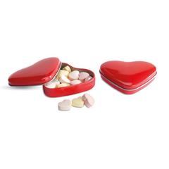 Vue Boîte coeur avec bonbons - Lovemint de couleur rouge| Krokrodeal