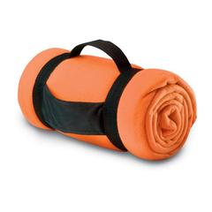 Vue Couverture polaire - Stavenger de couleur orange| Krokrodeal