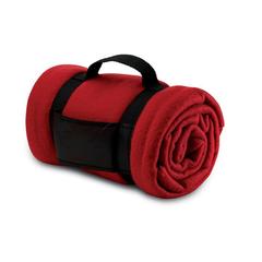 Vue Couverture polaire - Stavenger de couleur rouge| Krokrodeal