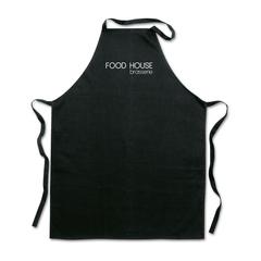 Vue Tablier coton - Kitab de couleur noir| Krokrodeal