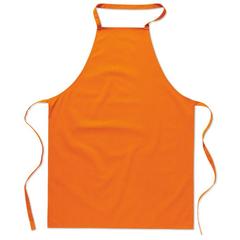 Vue Tablier coton - Kitab de couleur orange| Krokrodeal
