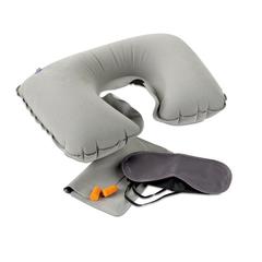 Vue Set oreiller, masque, bouchons - Travelplus de couleur gris| Krokrodeal