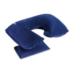 Vue Oreiller gonflable et étui - Travelconfort de couleur bleu| Krokrodeal