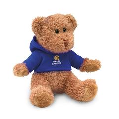 Vue Ours en peluche avec T-shirt - Johnny de couleur bleu| Krokrodeal