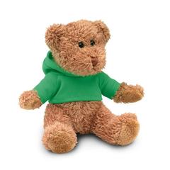 Vue Ours en peluche avec T-shirt - Johnny de couleur vert| Krokrodeal