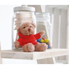 Vue Ours en peluche avec T-shirt - Johnny de couleur rouge| Krokrodeal