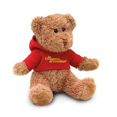 Vue Ours en peluche avec T-shirt - Johnny de couleur rouge| Krokrodeal
