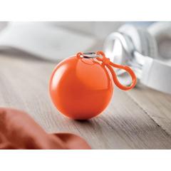 Vue Poncho dans un emballage rond - Nimbus de couleur orange| Krokrodeal