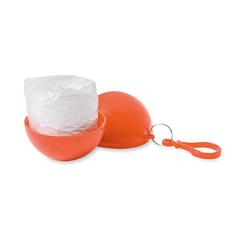 Vue Poncho dans un emballage rond - Nimbus de couleur orange| Krokrodeal