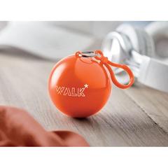 Vue Poncho dans un emballage rond - Nimbus de couleur orange| Krokrodeal