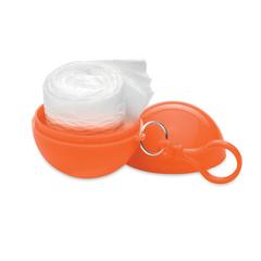 Vue Poncho dans un emballage rond - Nimbus de couleur orange| Krokrodeal