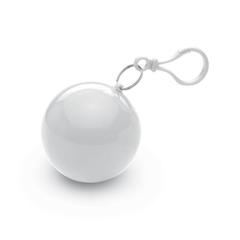 Vue Poncho dans un emballage rond - Nimbus de couleur blanc| Krokrodeal