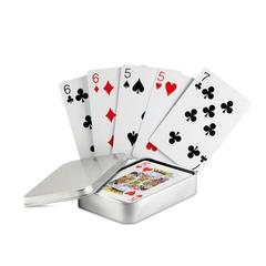 Vue Cartes à jouer boîte étain - Amigo de couleur gris| Krokrodeal