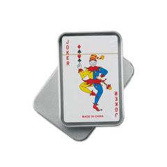 Vue Cartes à jouer boîte étain - Amigo de couleur gris| Krokrodeal