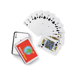 Vue Cartes à jouer boîte étain - Amigo de couleur gris| Krokrodeal