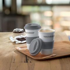 Vue Mug céramique avec silicone - Tribeca de couleur gris| Krokrodeal