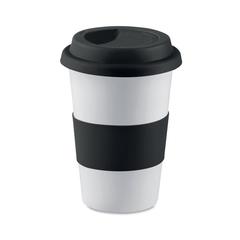 Vue Mug céramique avec silicone - Tribeca de couleur noir| Krokrodeal