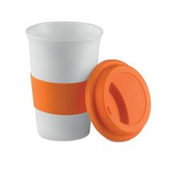 Vue Mug céramique avec silicone - Tribeca de couleur orange| Krokrodeal