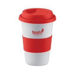 Vue Mug céramique avec silicone - Tribeca de couleur rouge| Krokrodeal