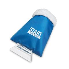 Vue Grattoir à glace avec gant - Warmix de couleur bleu| Krokrodeal