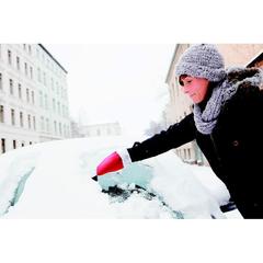 Vue Grattoir à glace avec gant - Warmix de couleur rouge| Krokrodeal