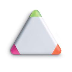 Surligneur 3 coul.triangulaire - Triangulo publicitaire pas cher