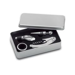 Vue Set d'accessoires à vin - Winory de couleur gris| Krokrodeal