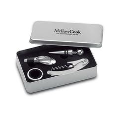 Vue Set d'accessoires à vin - Winory de couleur gris| Krokrodeal