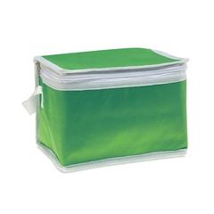 Vue Sac iso pour 6 cannettes - Promocool de couleur vert| Krokrodeal