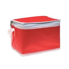 Vue Sac iso pour 6 cannettes - Promocool de couleur rouge| Krokrodeal